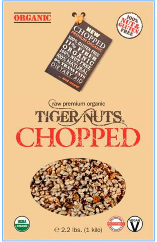 Organic Gluten Free TigerNuts Chopped, Gluten Free, Dairy-free, High Fiber -  2.2 lb