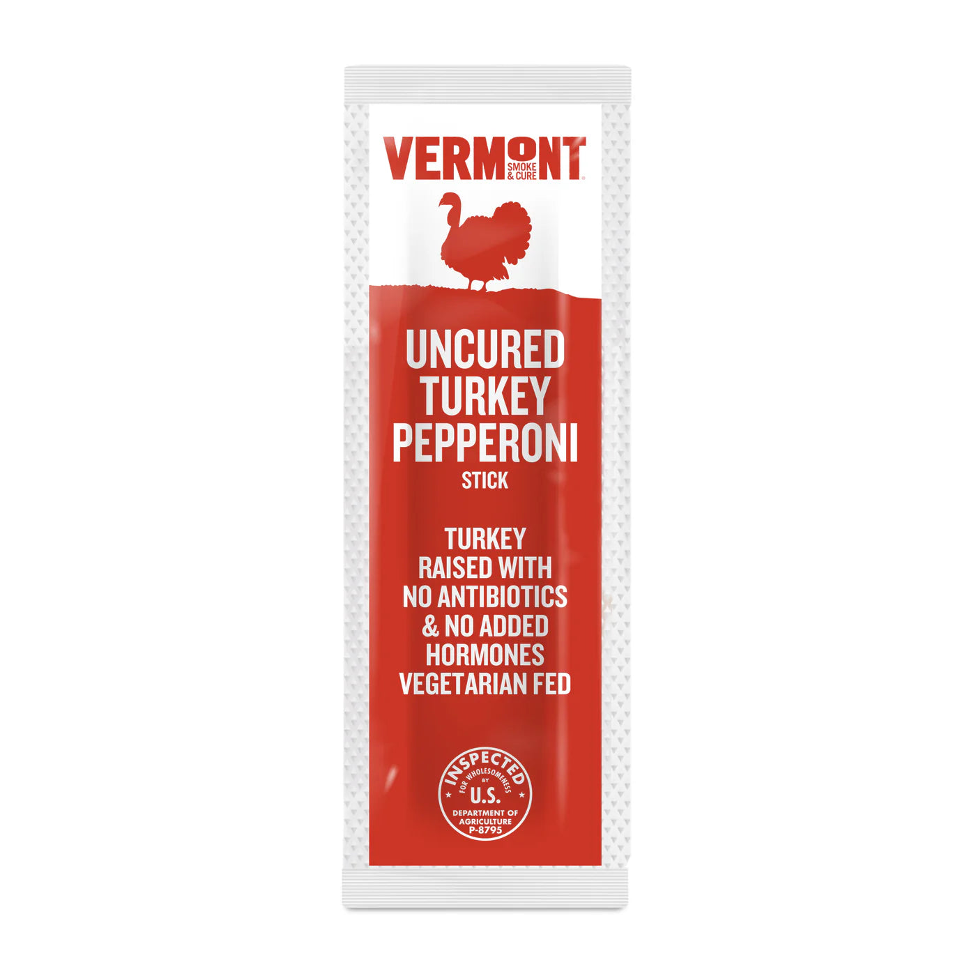 Vermont Smoke & Cure Uncured Pepperoni Turkey Stick Go Packs - Protein Snacks,  No Antibiotics or Added Hormones, Hiking Snacks - 3 oz, Pack of 8