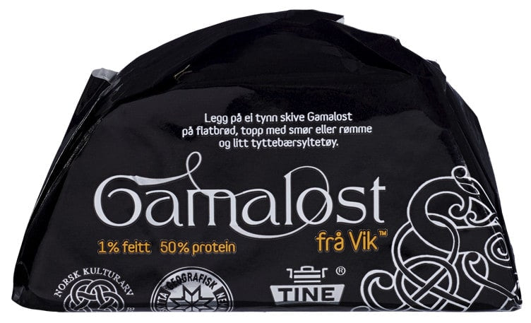 TINE Gamalost Cheese "Old Cheese" - Traditional Norwegian Cheese, 6 oz