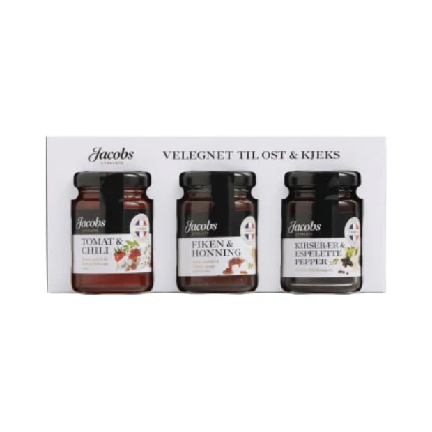 Jacobs Utvalgte French Jams for Cheese, 110g – Syltetøy til Ost - includes 3