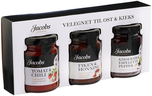 Jacobs Utvalgte French Jams for Cheese, 110g – Syltetøy til Ost - includes 3
