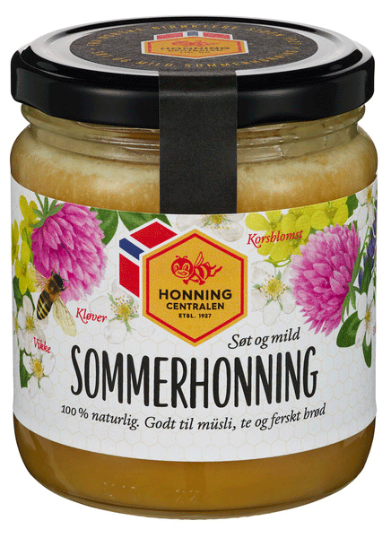 Sommerhonning Summer Honey from Norway, 100% Natural - Honig - Miel -- Pack of 3