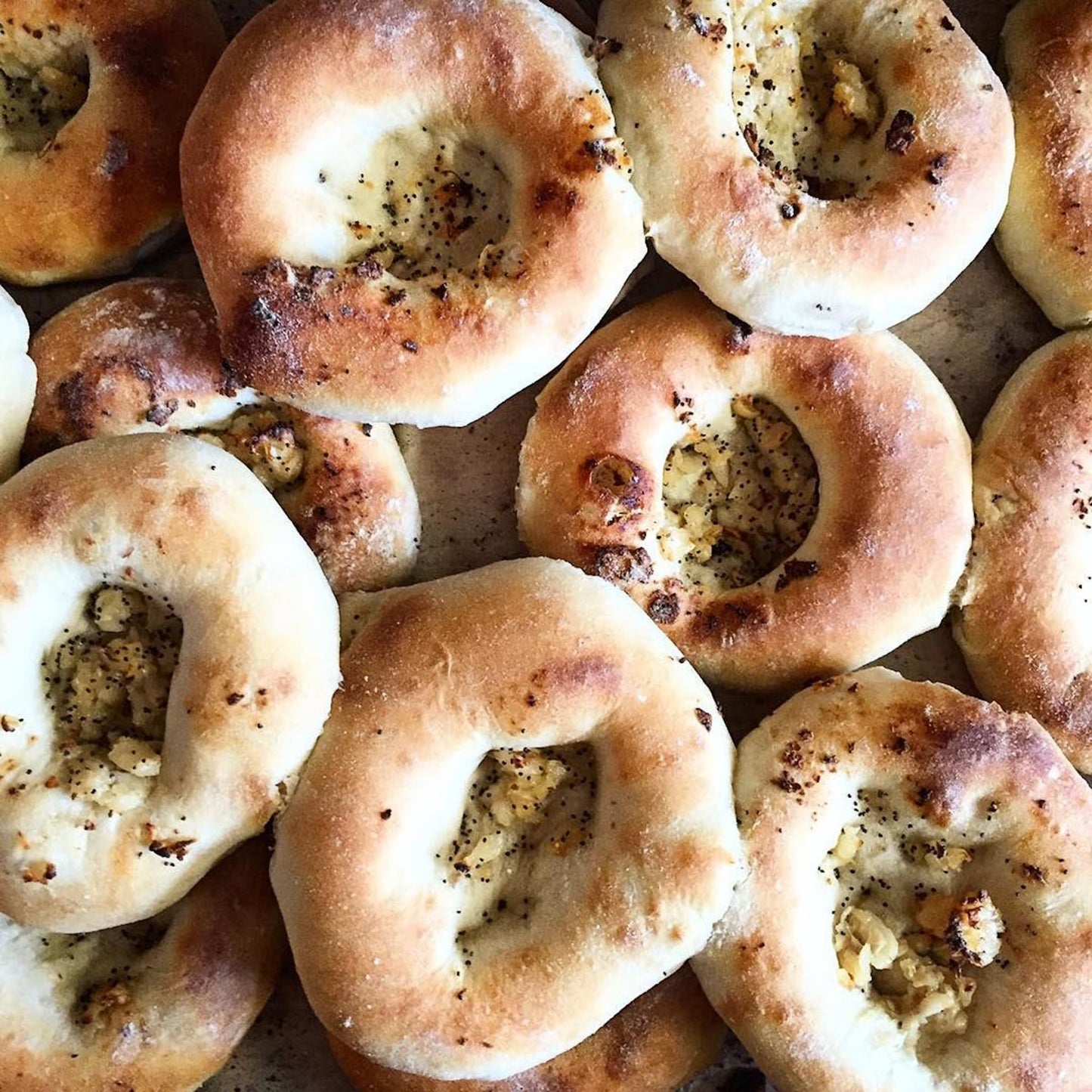 Fresh New York Classic Bialy Bagel - Delicious Fresh Bialys - Pack of 12 - Gluten Free, Keto