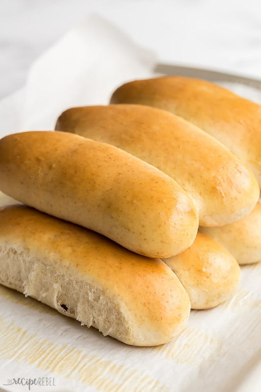 Organic 100% Spelt Sourdough Hotdog Buns - Pack of 8