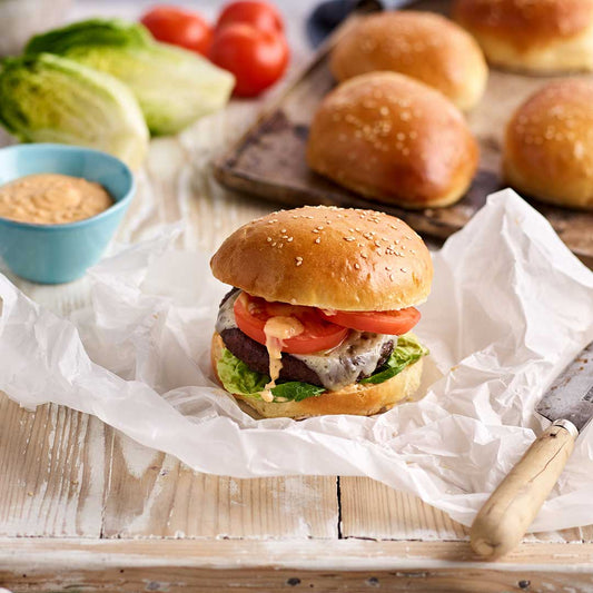 Organic 100% Spelt Sourdough Burger Buns, Large, 4 oz - Pack of 8