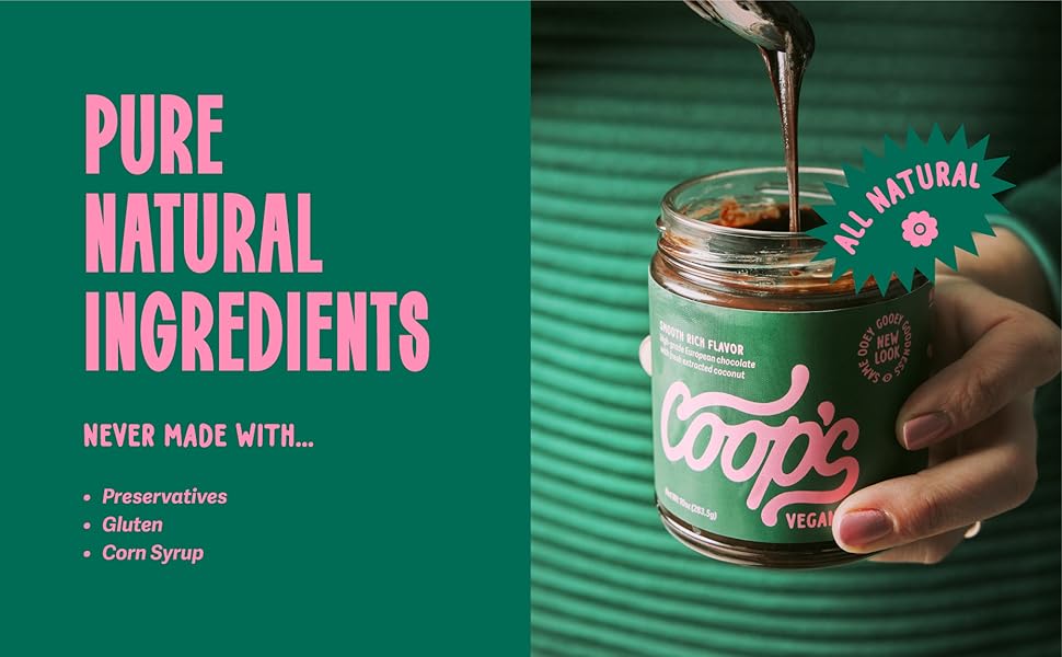 Coop's Vegan Hot Fudge Sauce 10.6 oz - Gluten Free, Vegan, Kosher, Non GMO, Gourmet, All Natural, Plant Based Dairy Free Whipped Topping for ICecream, Sundae, Panckaes, Milshakes