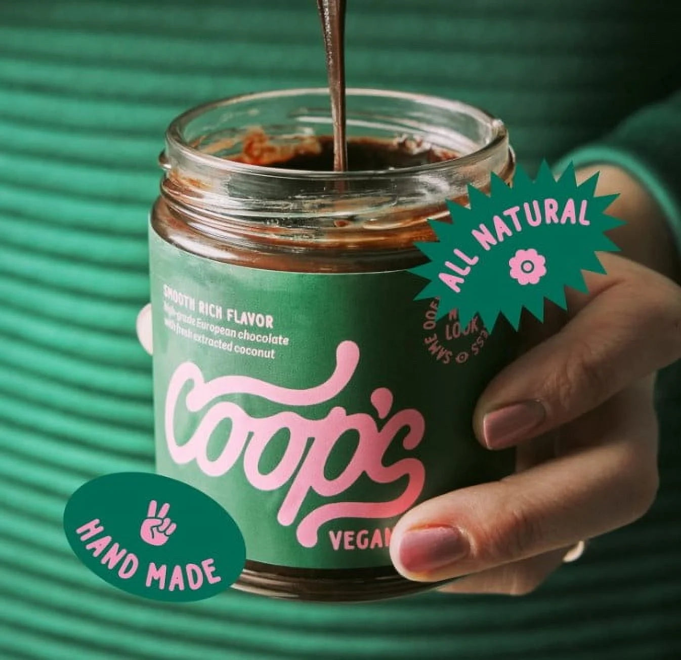 Coop's Vegan Hot Fudge Sauce 10.6 oz - Gluten Free, Vegan, Kosher, Non GMO, Gourmet, All Natural, Plant Based Dairy Free Whipped Topping for ICecream, Sundae, Panckaes, Milshakes