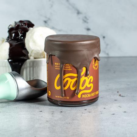 Coop's Mocha Hot Fudge: All Natural Cold Brew Mocha Hot Fudge Gluten Free Toppings for Ice-Cream, Desserts and Coffee - 10 oz
