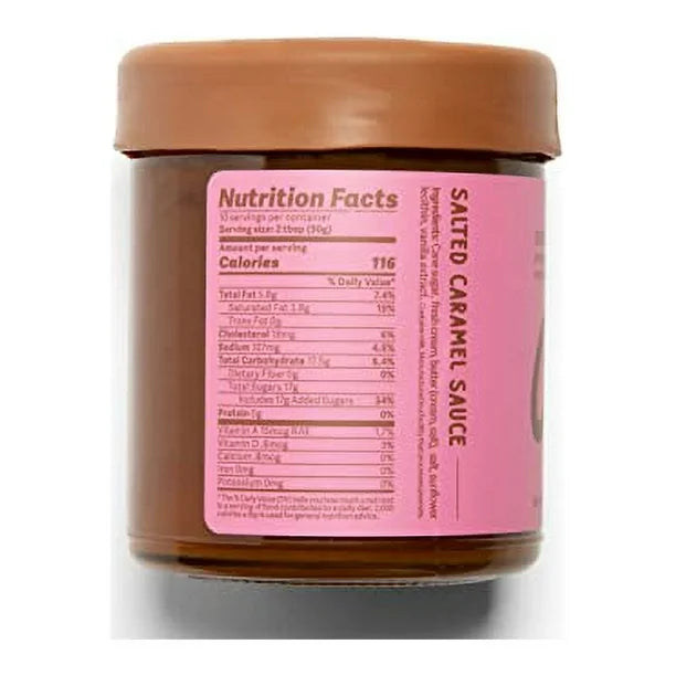 Coop's Salted Caramel Sauce: Rich and Buttery, Gourmet, All Natural, Handcrafted, Gluten Free, Non-GMO, Award Winning, Ice Cream Toppings, Desserts, 10 oz