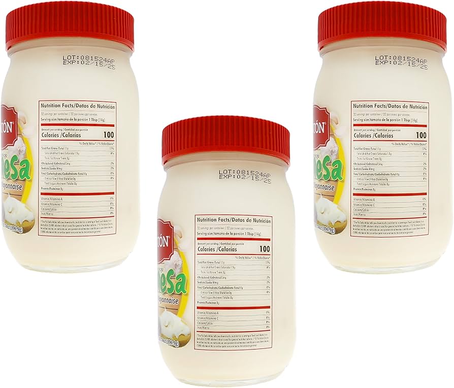 PINTÓN Ajonesa Garlic Aioli – Organic Creamy Mayonnaise, Natural Roasted Garlic Sauce,14 oz - Homemade Spread, Aioli Sandwich Dressing - Pack of 3