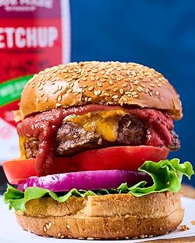 True Made Foods - No Sugar Added Ketchup - Condiment Squeeze Bottles Made with Fruit and Veggies for Barbeque Grilling and BBQ Toppings, Healthy Sauce for Cookout, Whole 30, Keto, Vegan, 18.5 oz - Pack of 2