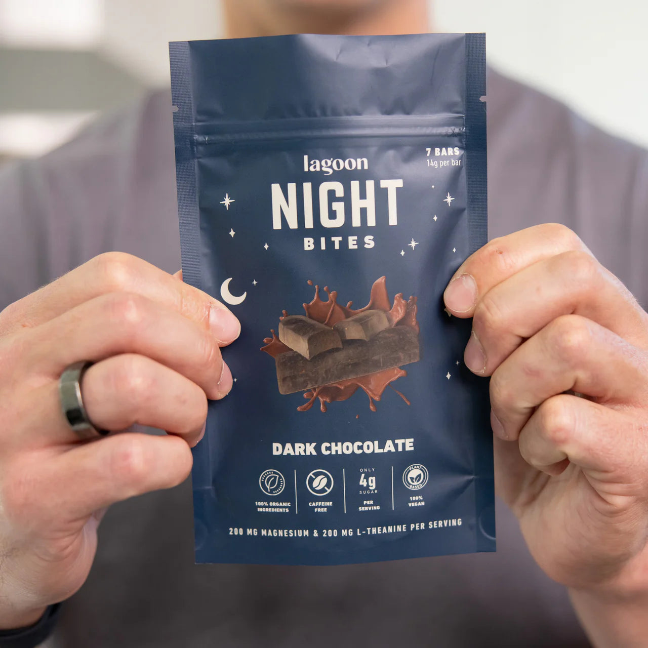 Dark Chocolate Night Bites | Functional Nightly Sleep Supplement Chocolate Bars - includes 30