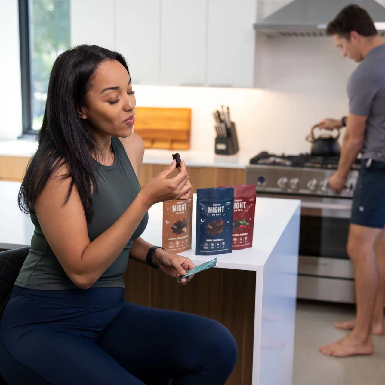 Dark Chocolate & Cherry Night Bites | Functional Nightly Sleep Supplement Chocolate Bars - includes 30