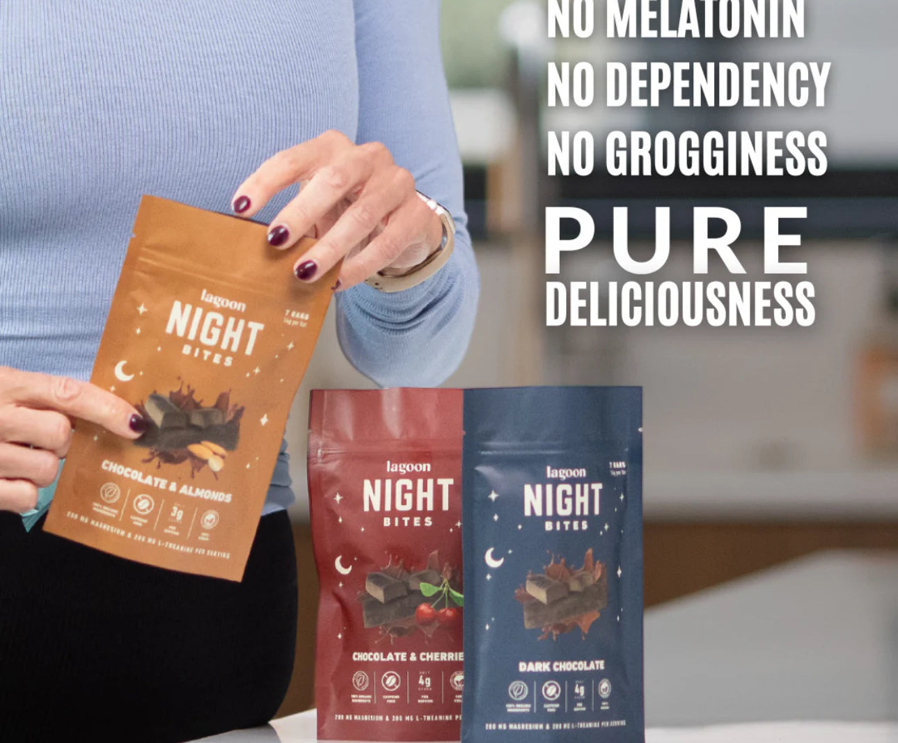 Night Bites Sample Pack | Dark Chocolate, Cherry & Chocolate, Almonds & Chocolate