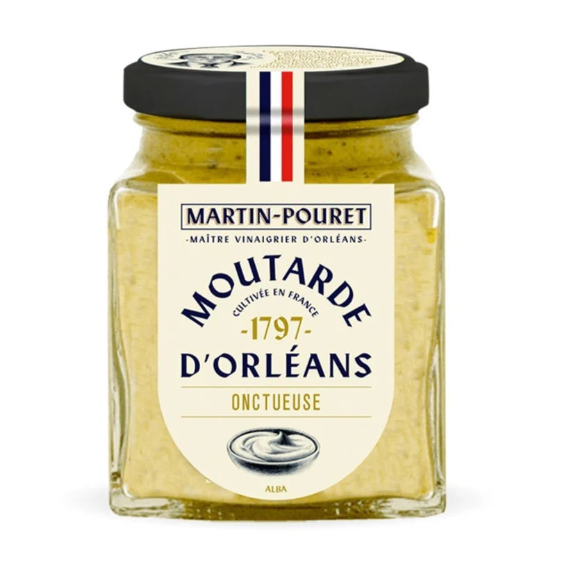 Traditional Orléans Whole Grain Mustard, Martin Pouret, 200 g - Pack of 2