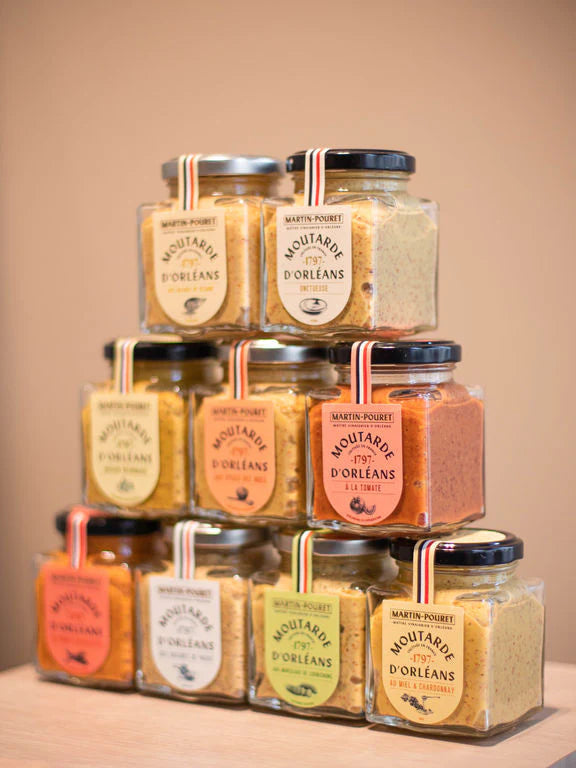 Traditional Orléans Whole Grain Mustard, Martin Pouret, 200 g - Pack of 2