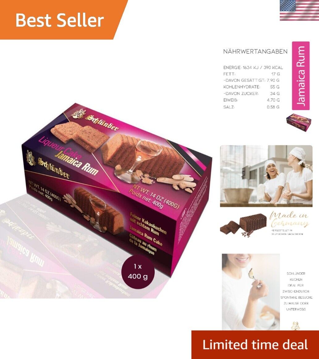 Schlunder Jamaica Rum Cake, Imported from Germany, Non-GMO - 14 oz