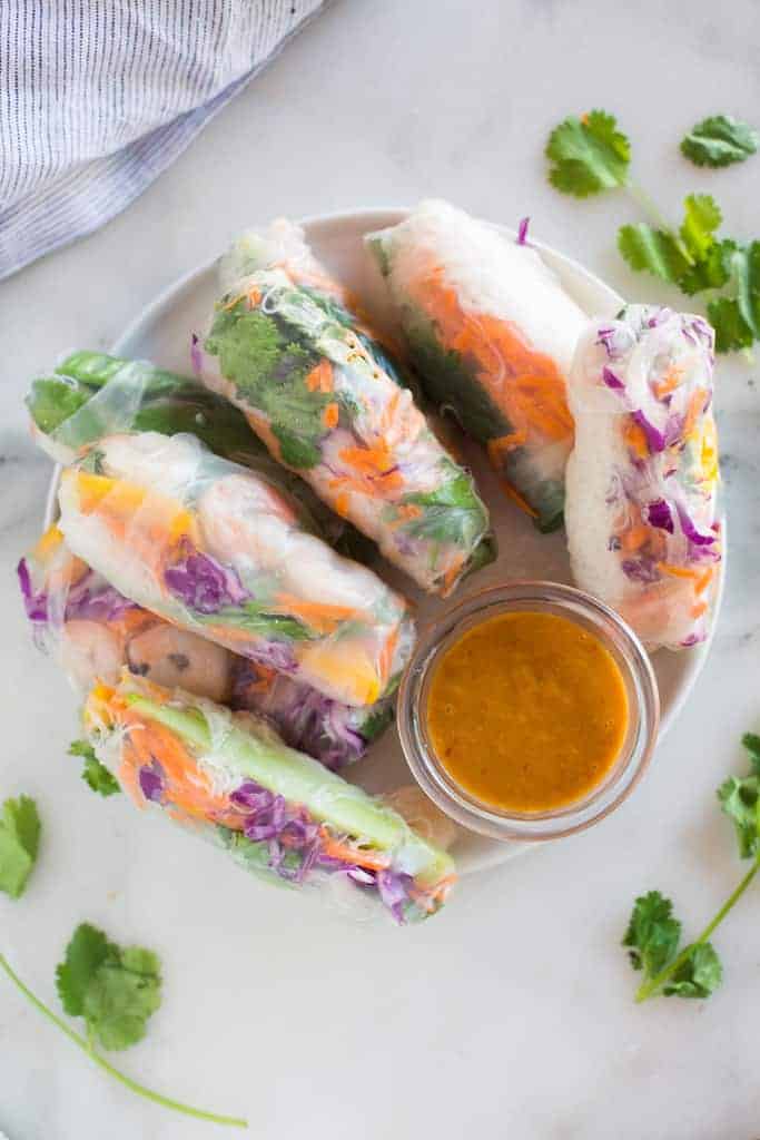 Fresh Summer Spring Rolls Variety Pack - 12 Rolls - Lobster Roll, Thai Curry Shrimp Roll, Grilled Salmon Roll, Classic Shrimp Salad Roll