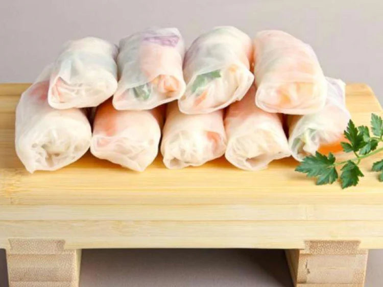 Fresh Summer Spring Rolls Variety Pack - 12 Rolls - Lobster Roll, Thai Curry Shrimp Roll, Grilled Salmon Roll, Classic Shrimp Salad Roll