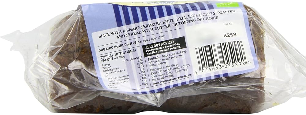 Everfresh Bakery - Sprouted Rye Bread - 400g