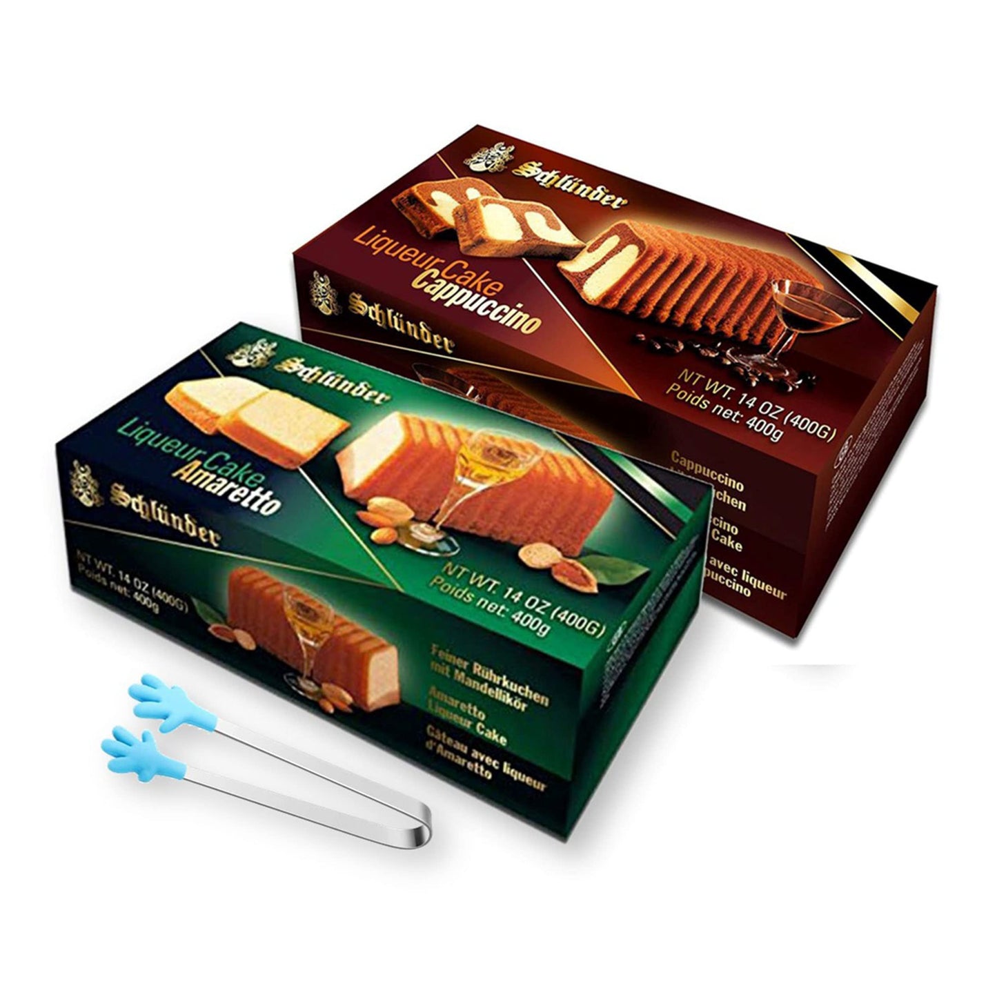 Schlunder Amaretto & Cappuccino Liquor Cakes, Non-GMO - Pack of 2