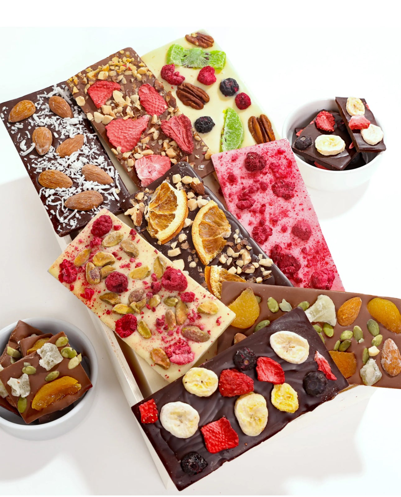 Assorted Belgian Chocolate Fruit & Nut Bark Gift Tray