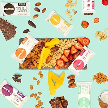 Jonesbar Variety Pack, USDA Organic Fruit & Nut Bar, Non-GMO, Kosher, Vegan, Gluten Free - Pack of 12