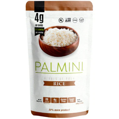 Palmini Low Carb, Low Calorie Hearts of Palm Rice - 8 oz Pouch - Pack of 3