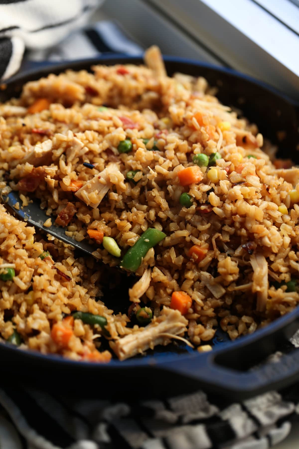 Palmini Fried Rice - Low Carb, Low Calorie Hearts of Palm Rice - 8 oz Pouch - Pack of 6