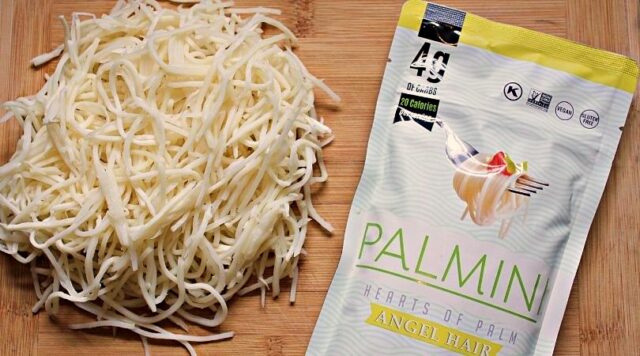 Palmini Angel Hair Pasta - Low Carb, Low Calorie Hearts of Palm Pasta - Keto, Gluten Free, Vegan, Non-GMO - Pack of 3