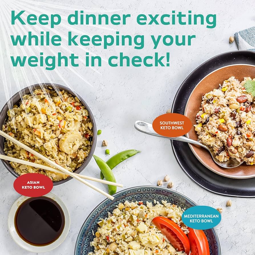 Natural Heaven Hearts of Palm Keto Food Bowl Variety  – Asian, Southwest & Mediterranean Prepared Meals - Pack of 6