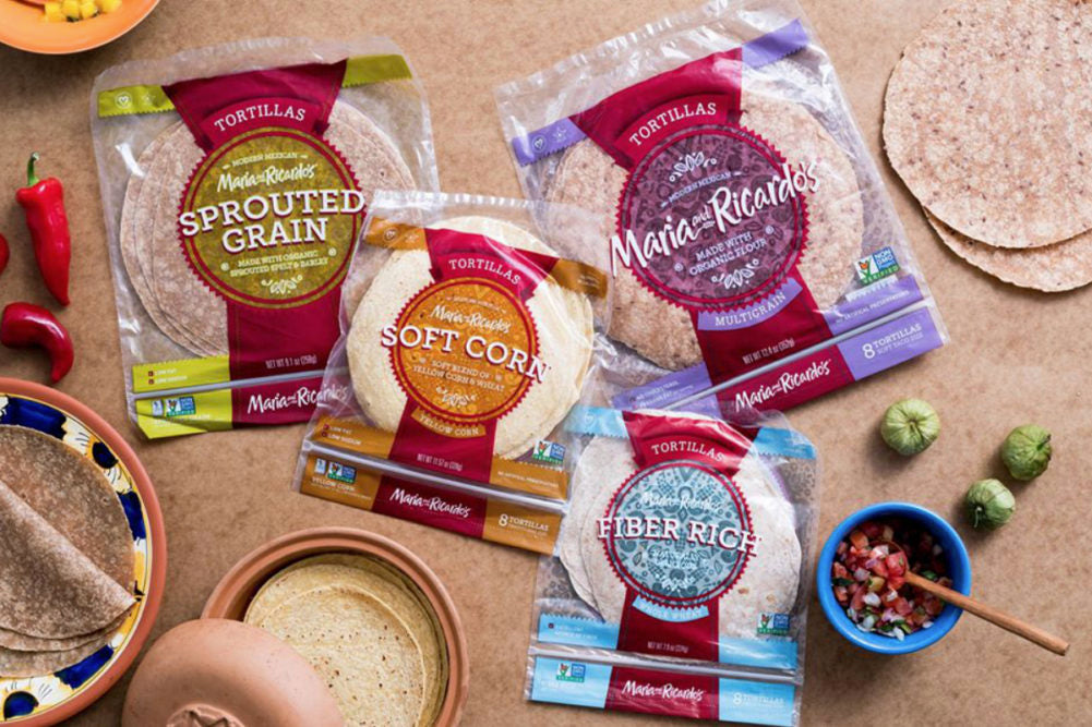 Maria & Ricardo's Organic Sprouted Tortillas, USDA Certified Organic - Pack of 3