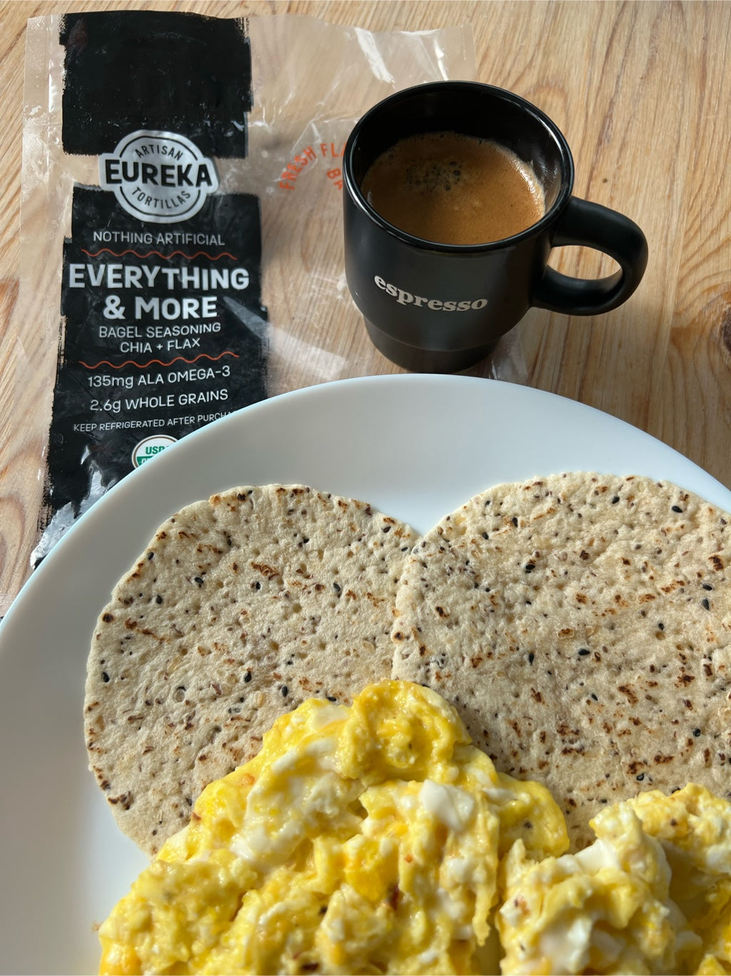 Eureka Tortilla Organic Everything & More Artisan Flour Tortillas - Vegan, Non-GMO, Low - 6” Mini Wrap Whole Grains - Pack of 4
