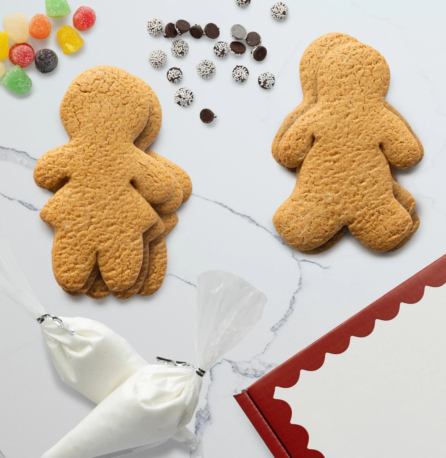 Gingerbread Cookie Decorating Kit, 3 Boys & 3 Girls with All the Fixings!