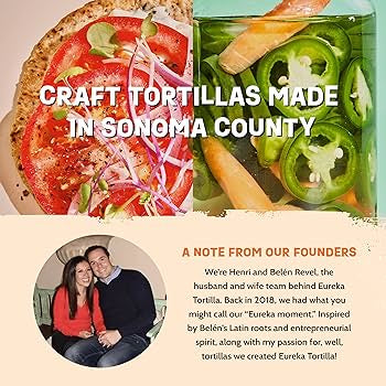 Eureka Tortilla Pickled Jalapeño & Carrot Artisan Flour Tortillas - Vegan, Non-GMO, Low - 6” Mini Wrap Whole Grains - Pack of 4