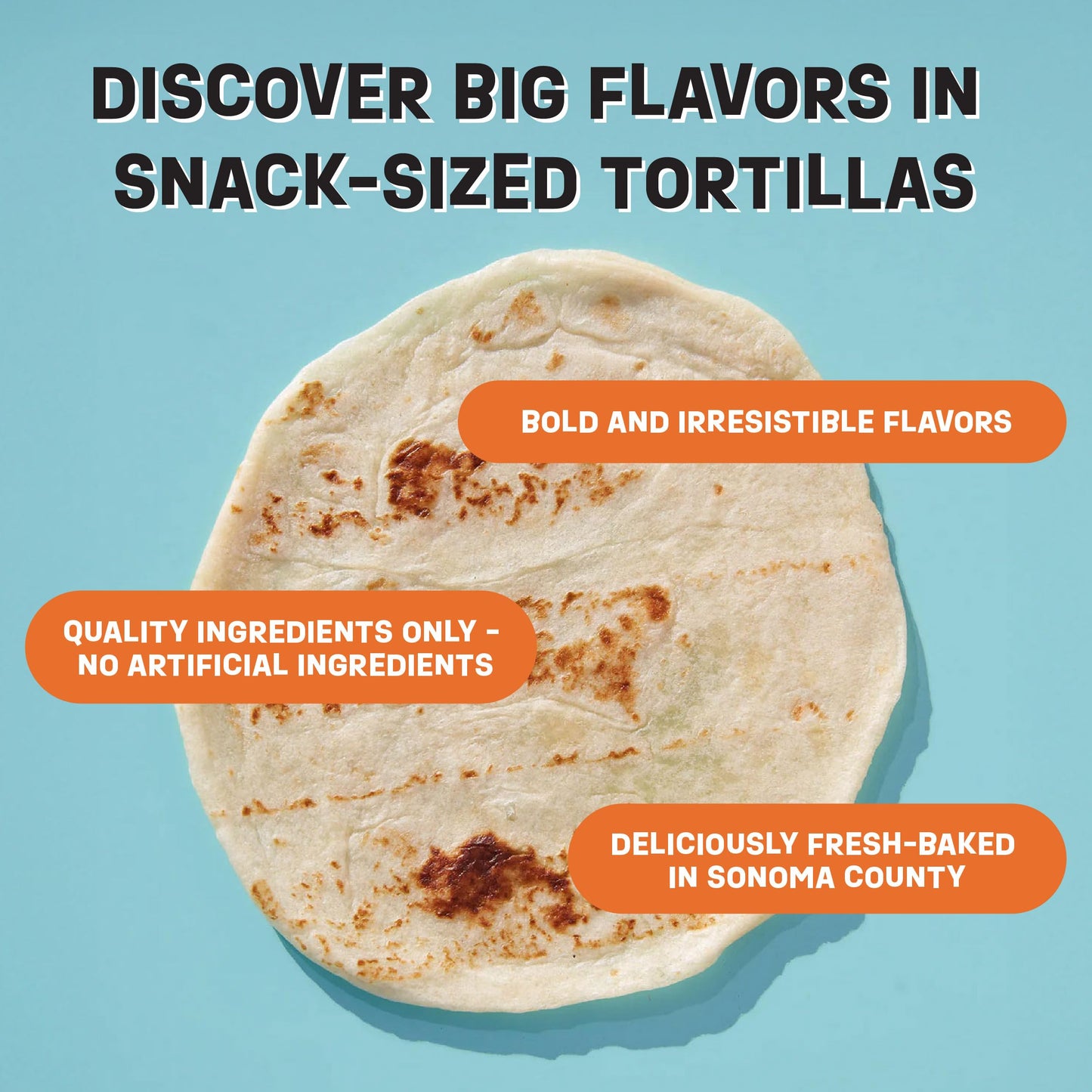 Eureka Tortilla Organic Plain Artisan Flour Tortillas - Vegan, Non-GMO, Low - 6” Mini Wrap Whole Grains - Pack of 4