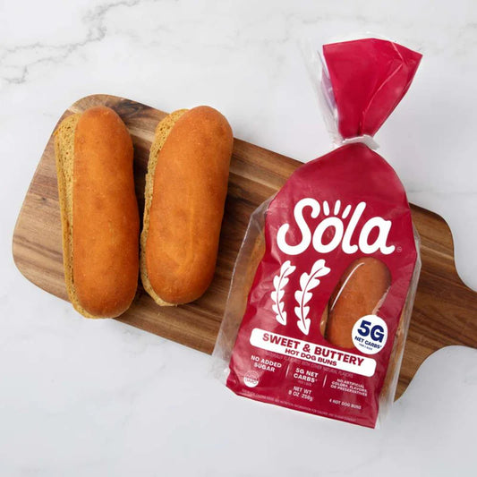 SOLA Sweet and Buttery Hot Dog Buns - 4 included