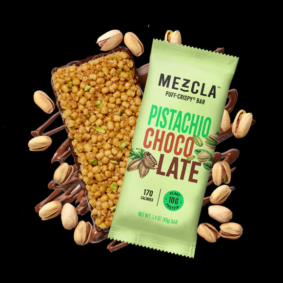 Mezcla Puff Crispy Protein Bars, Variety Pack - Gluten Free & Vegan Protein Bars, 10g Protein, Alt for Crispy Rice Treat, Granola Bars & Breakfast Bars - Pack of 8