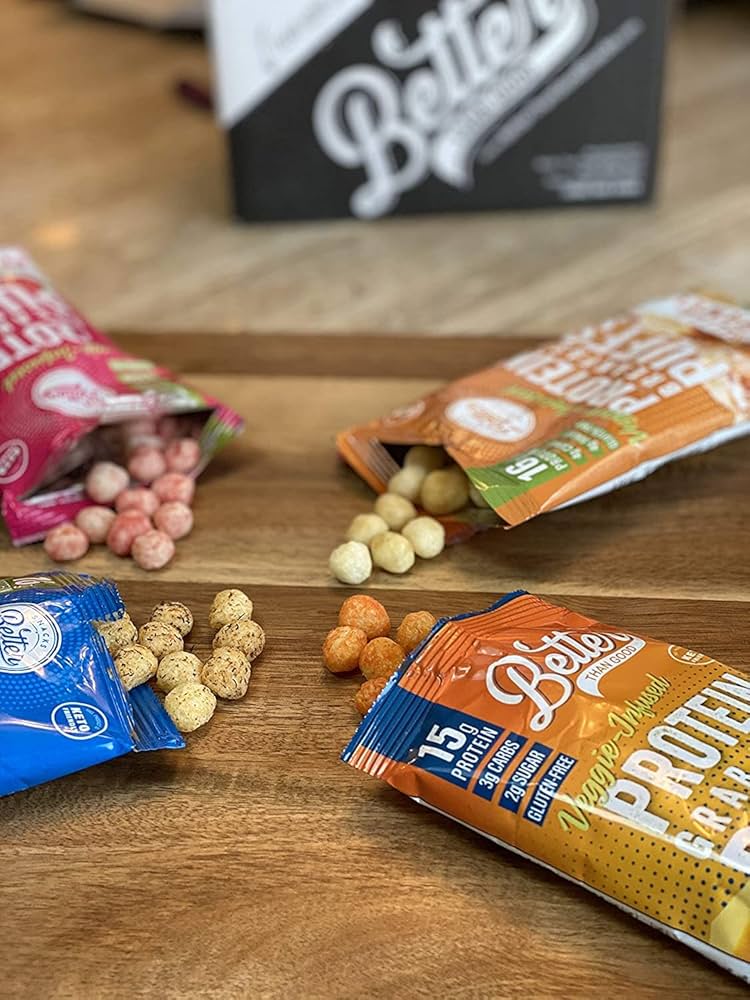 Better Than Good Sweet Puffs - Keto, Gluten-Free Protein Puffs - Paleo, Low Sugar, Low Calorie, Diabetic Friendly Snacks | Veggie Infused Protein Breakfast Puffs - Variety Pack of 8