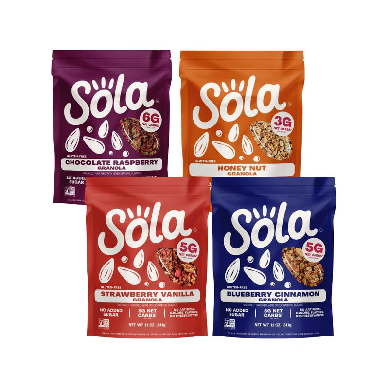 SOLA Granola Berry Fruity Variety - Pack of 4