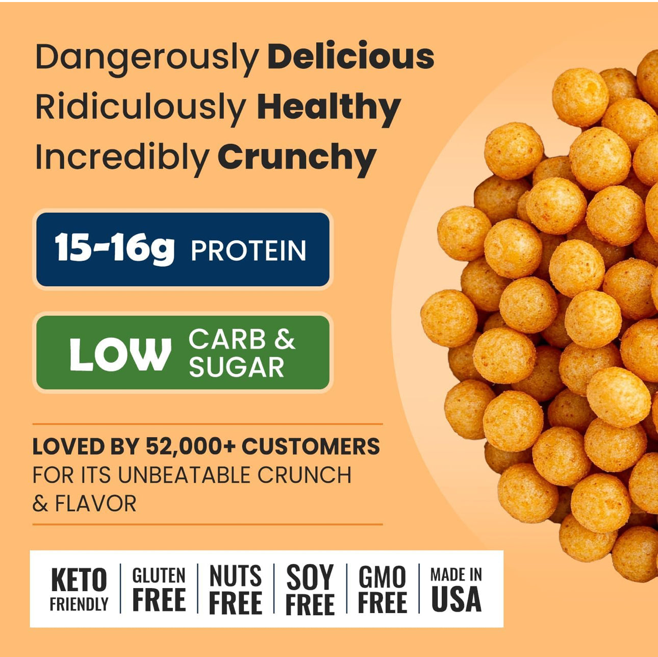 Better Than Good Savory Puffs - Keto, Gluten-Free Protein Puffs - Paleo, Low Sugar, Low Calorie, Diabetic Friendly Snacks | Veggie Infused Protein Breakfast Puffs - Variety Pack of 8