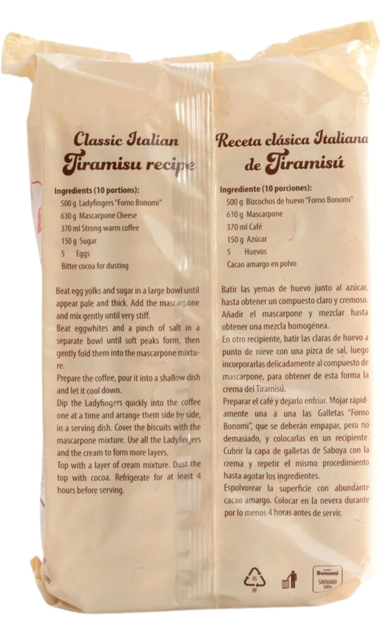 Forno Bonomi Savoiardi Ladyfingers Tiramisu Dessert Kit