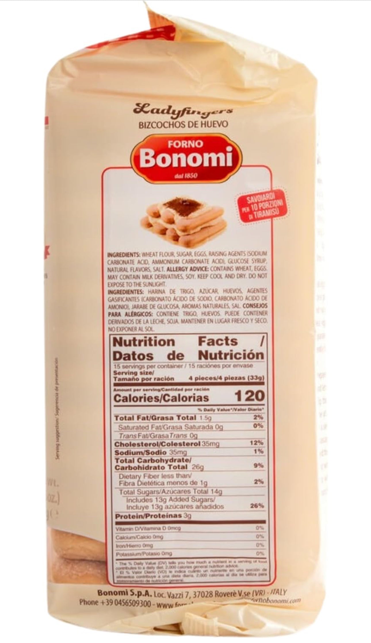 Forno Bonomi Savoiardi Ladyfingers Tiramisu Dessert Kit