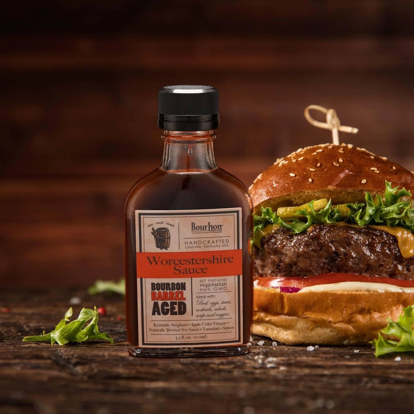 Bourbon Barrel Aged Worcestershire Sauce, Pack of 2