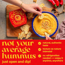 Mezete All Natural Hummus Dip Snacks Variety Pack | No Added Oils | Preservatives-Free | Halal | Vegan Dips & Spreads | Authentic Middle Eastern Taste | Great for Pita, Chips & Charcuterie - Pack of 6