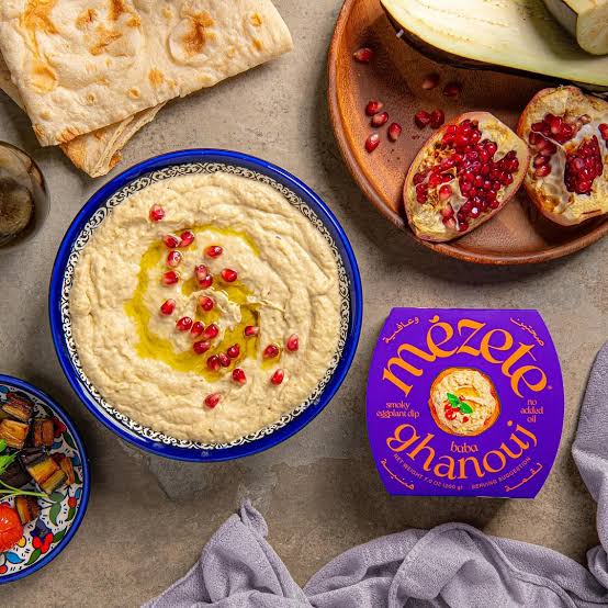Mezete Roasted Eggplant Hummus Dip Spread Snack | No Added Oils | Preservatives-Free | Halal | Vegan Dips & Spreads | Authentic Middle Eastern Taste | Great for Pita, Chips & Charcuterie - Pack of 6