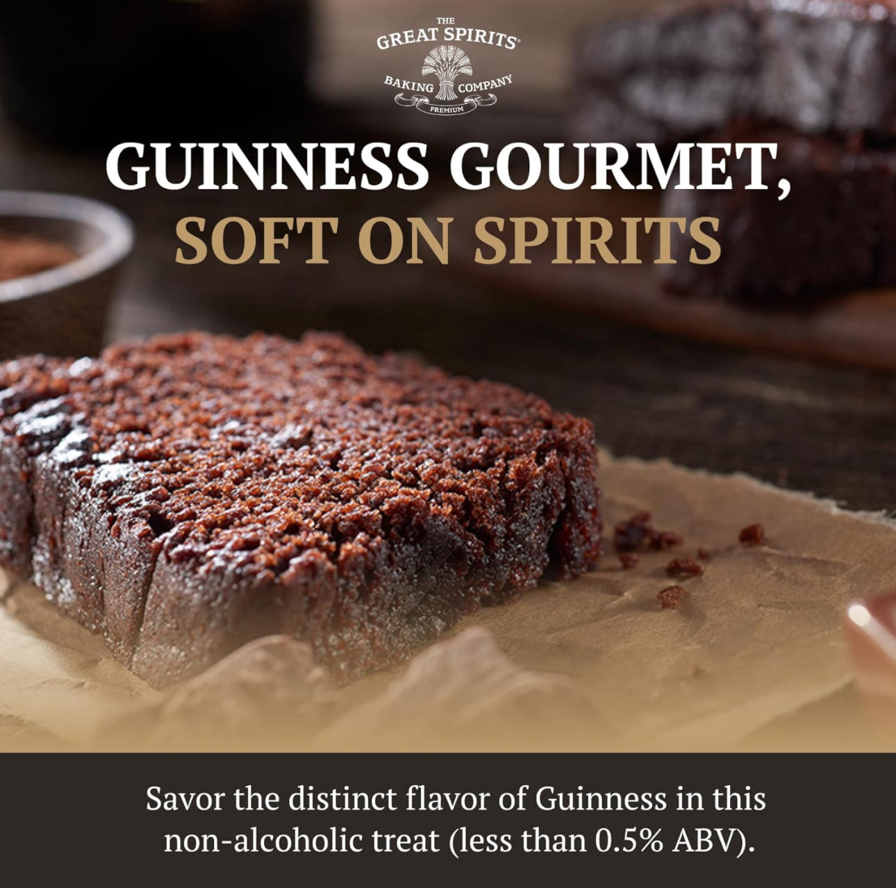 Great Spirits Baking Guinness Chocolate Stout Cake -10 oz - Authentic Guinness