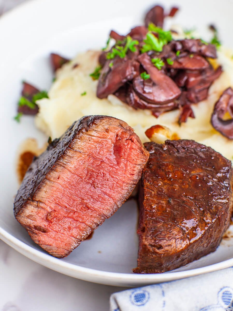 100% Grass Fed Beef Tenderloin Filet Mignon Steaks  -  8 oz each - includes 4