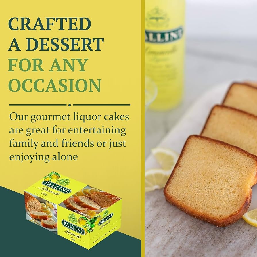 Great Spirits Baking Pallini Limoncello Loaf Cake - 10 oz - Authentic Limoncello
