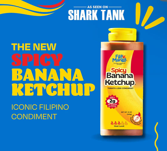 Spicy Banana Ketchup - Filipino Sauce & Condiment, Mild, Vegan, No MSG, No Sugar Added, Gluten Free - Pack of 3